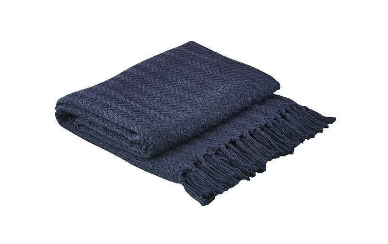 Limited Edition Cable Throw - Navy 50x60 Park Designs