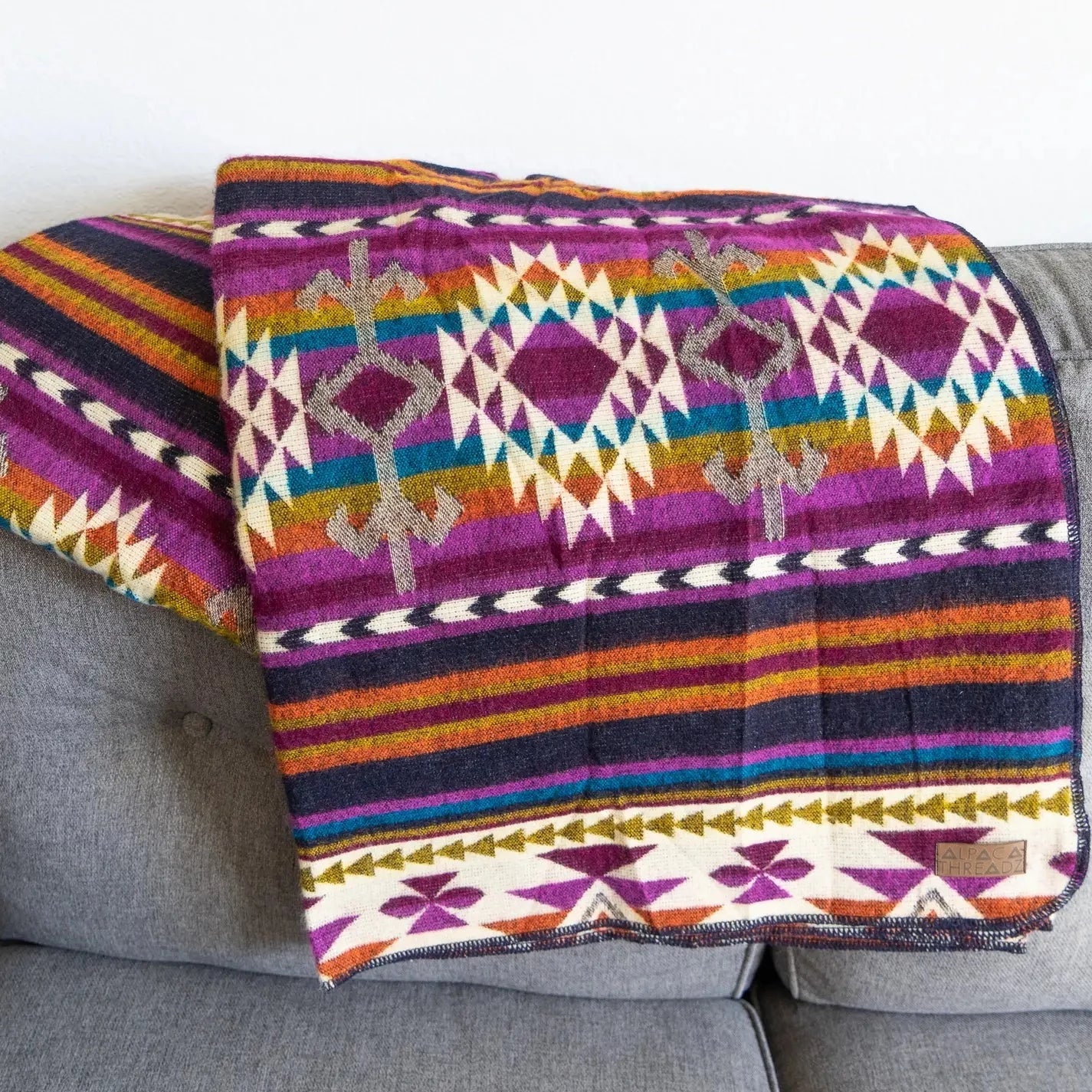 Special Discount Andean Alpaca Wool Blanket - Amethyst