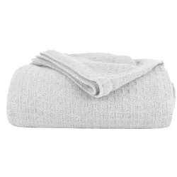 New Markdowns Cotton Waffle White Blanket