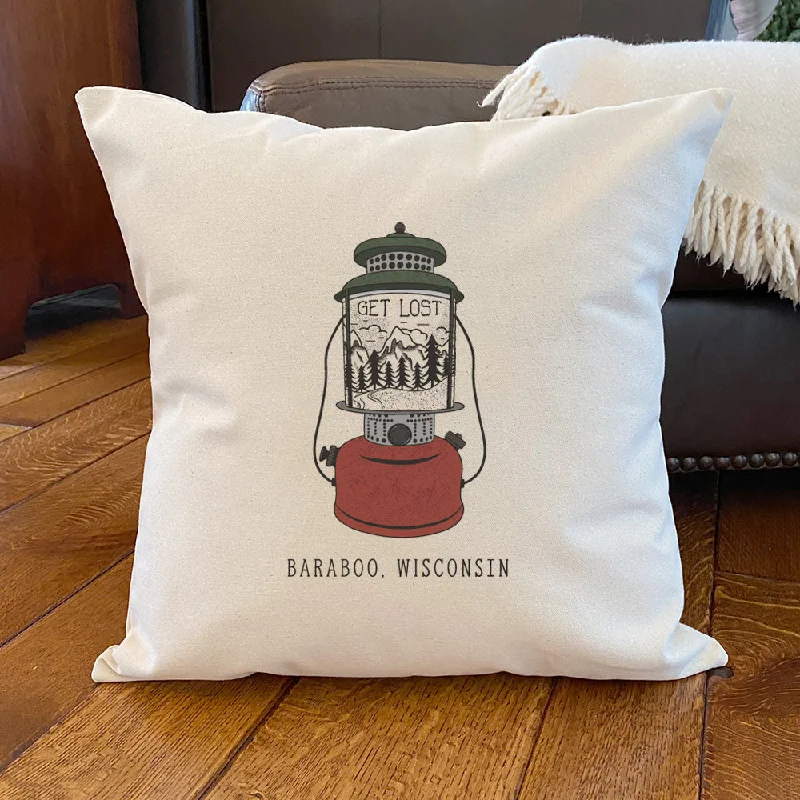 Weekend Deals That Dazzle Get Lost Lantern w/ City, State - Square Canvas Pillow