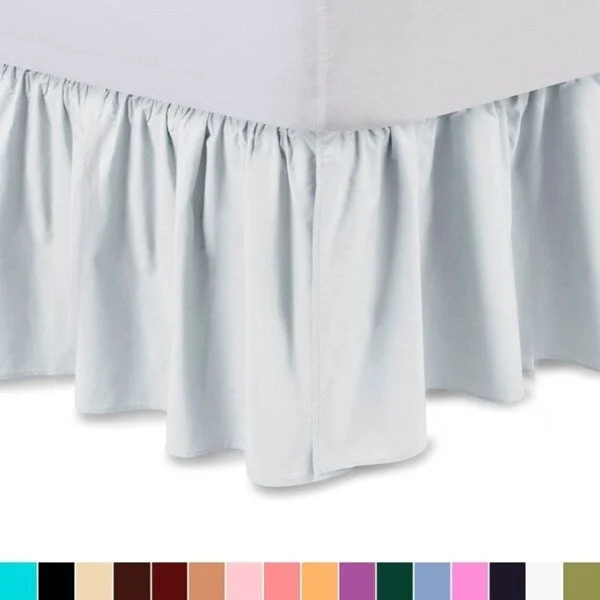 Exclusive Savings Harmony Lane Cal King Size Ruffled Bed Skirt Dust Ruffle