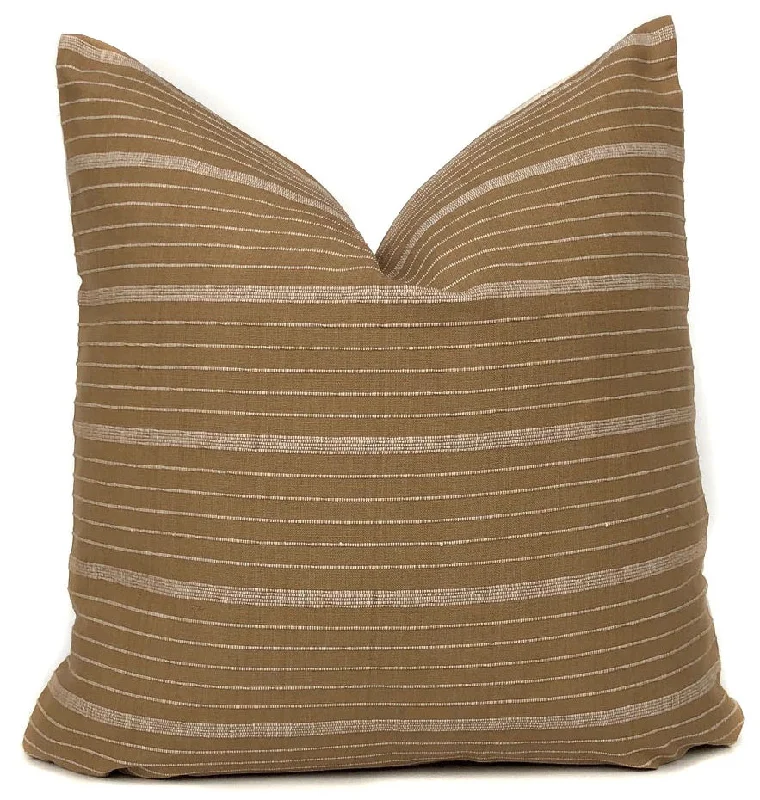 The Perfect Time To Shop And Save Cusco Stripe Pillow Cover | Designer Pillow in Sand