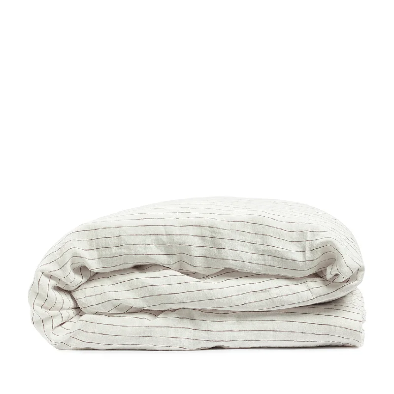 Weekend Shopping Bliss Linen duvet cover cocoa stripe