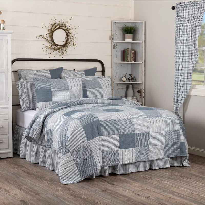 Snag The Best Bargains Before They're Over Sawyer Mill Blue Luxury King Quilt 120Wx105L