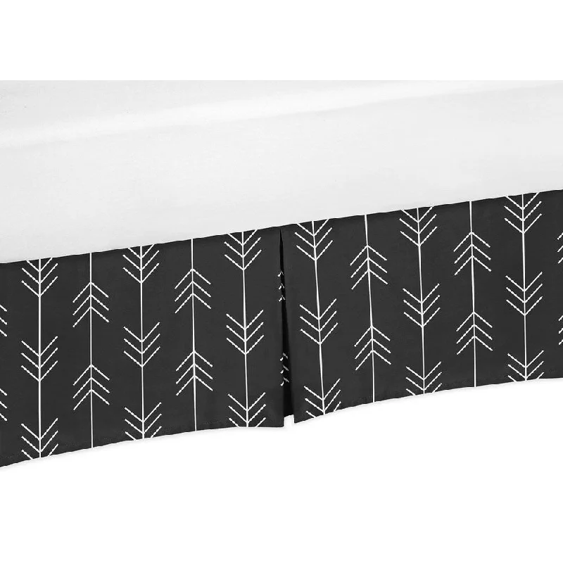 Don't Miss Out Sweet Jojo Designs Black and White Woodland Arrow Toddler Bed Skirt