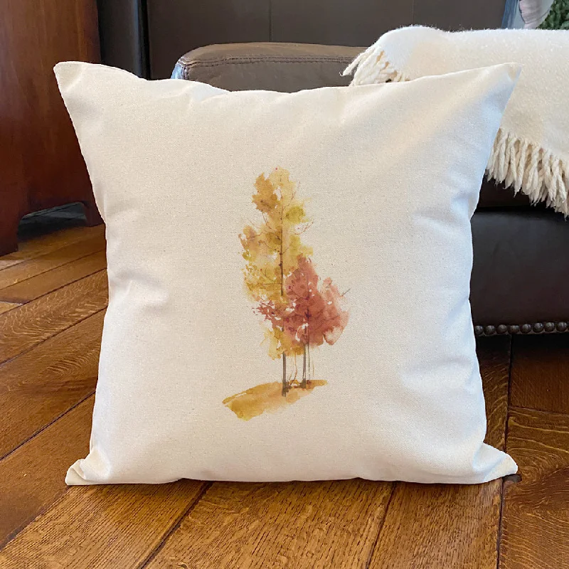 Steals and Deals Watercolor Fall Trees (Group) - Square Canvas Pillow